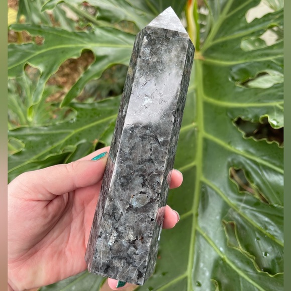 Earth Art hand crafted artisan Jewelry - Inner Transformation gemstone!  Larvikite flashy black labradorite